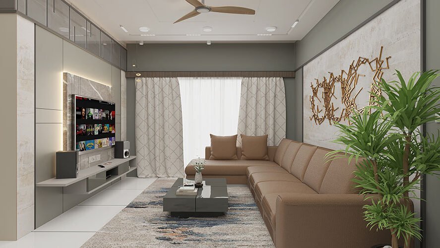 3 BHK Interior Design in Ahmedabad | 3 BHK Interior Designer in Gandhinagar